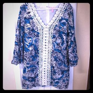 Lilly Pulitzer Brook A-line V-neck dress size large